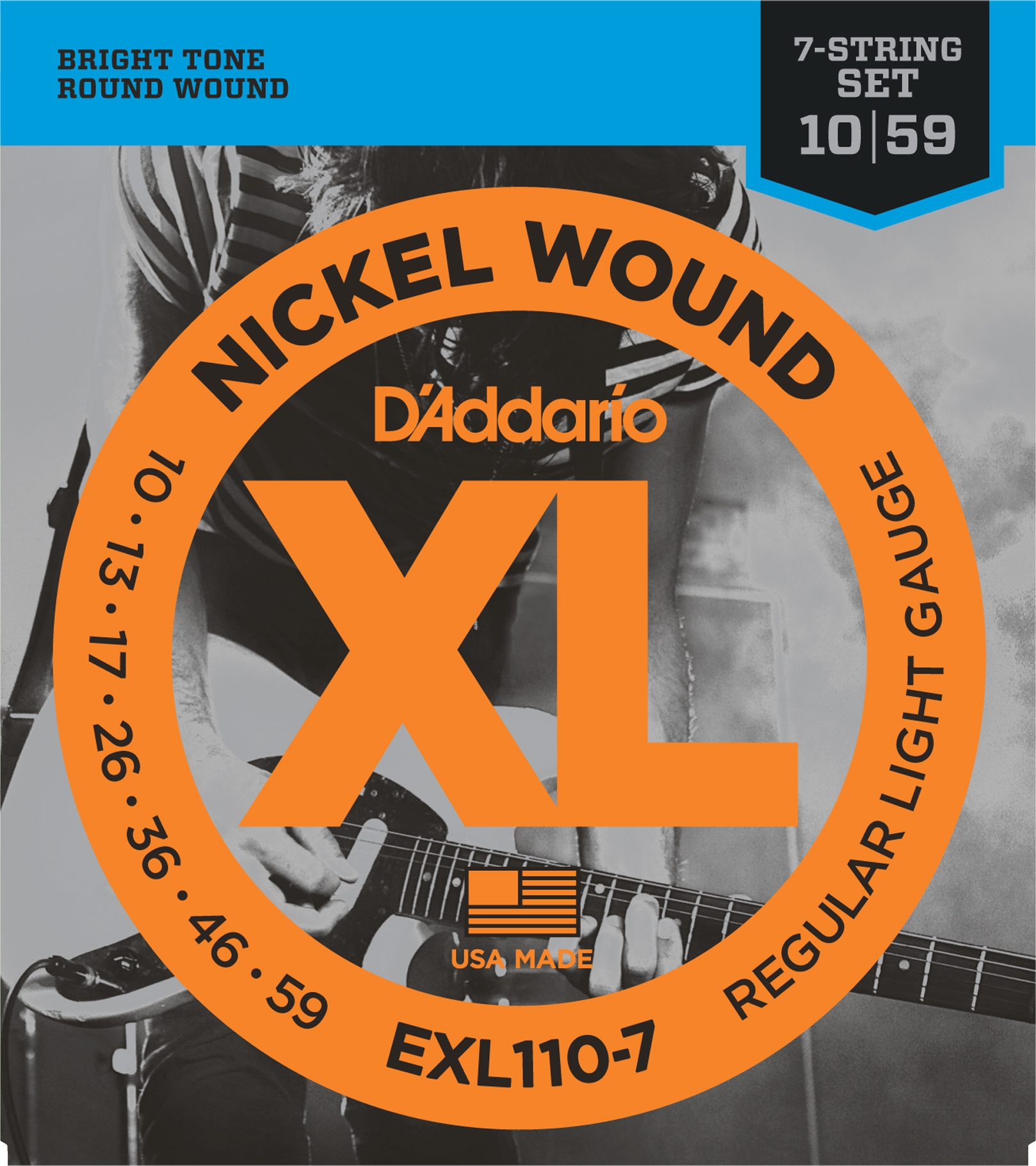 EXL110-7 Nickel Wound 7-saiter Regular Light 10-59