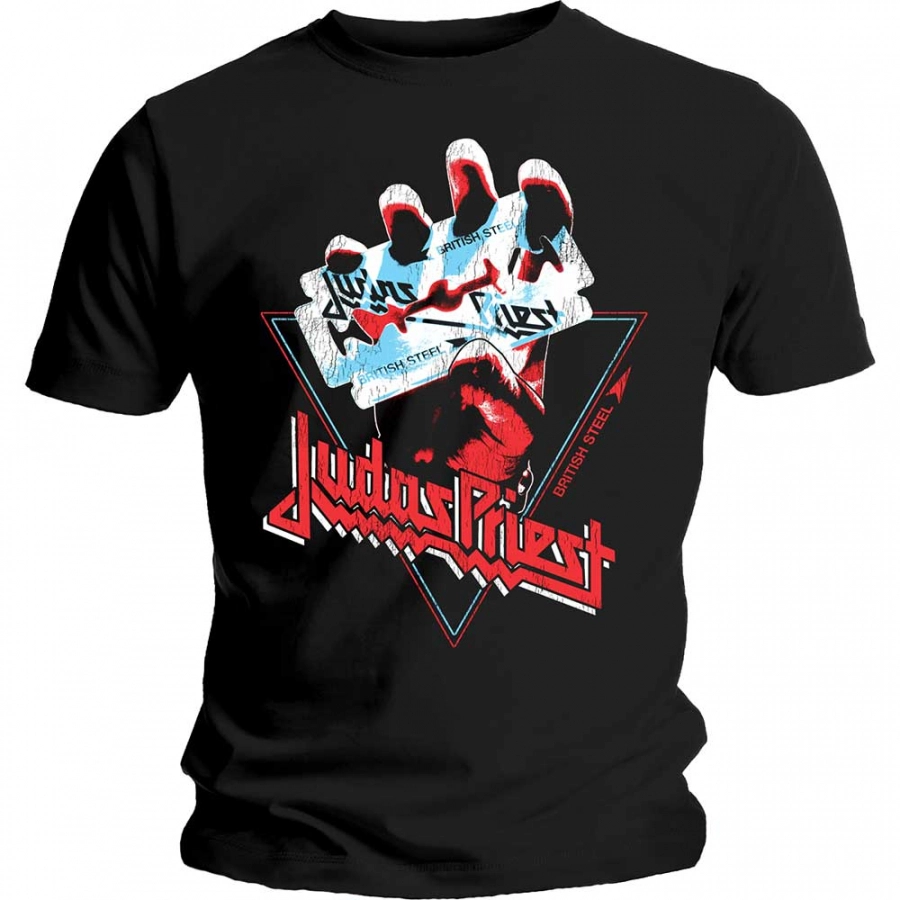 Judas Priest British Steel Hand Triangle T-Shirt L