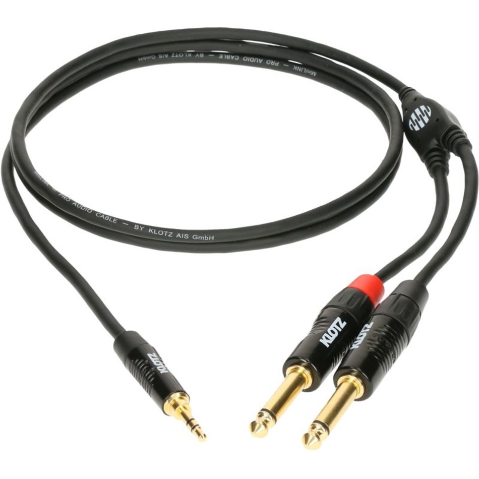 PRO Y-Kabel 3m Mini Jack 3p - 2x Jack 2p