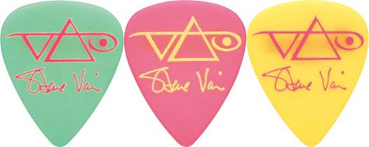 Steve Vai Signature Plectren 3tlg 3 Picks Steve Vai green/pink/yellow