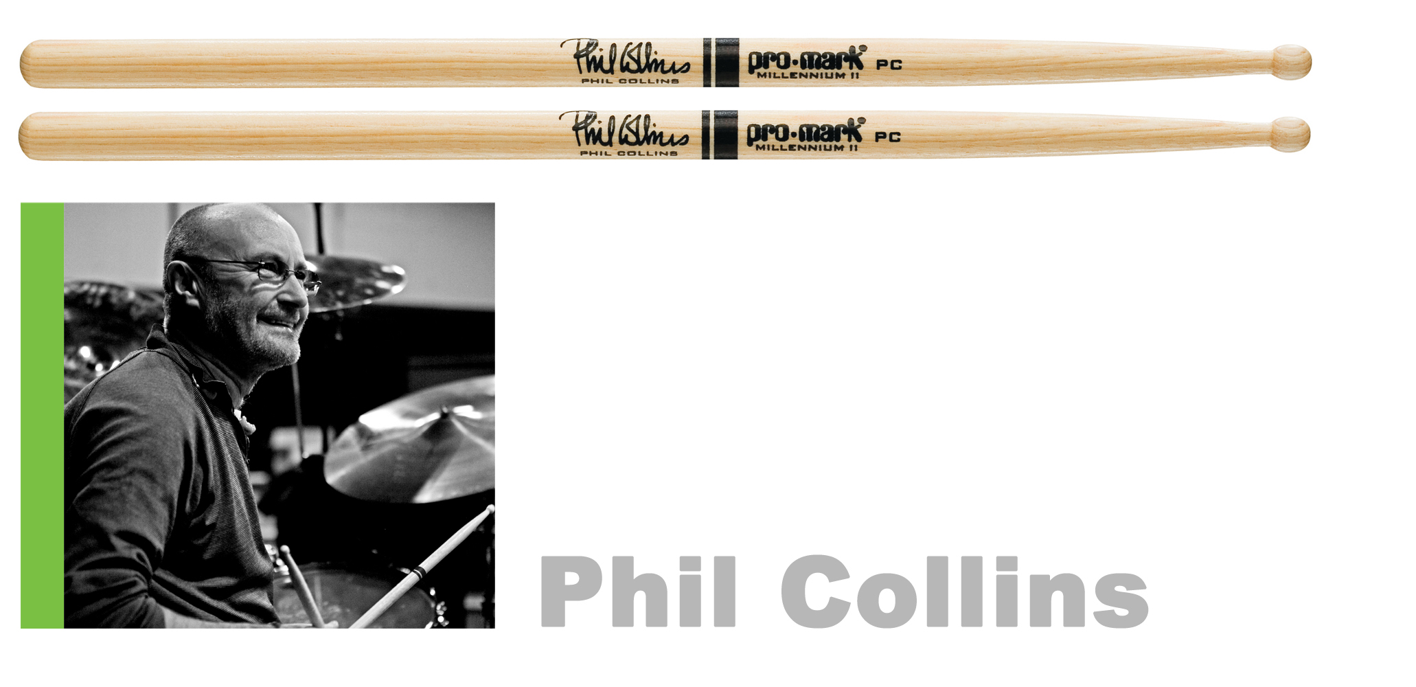 PC Phil Collins Hickory Wood Tip