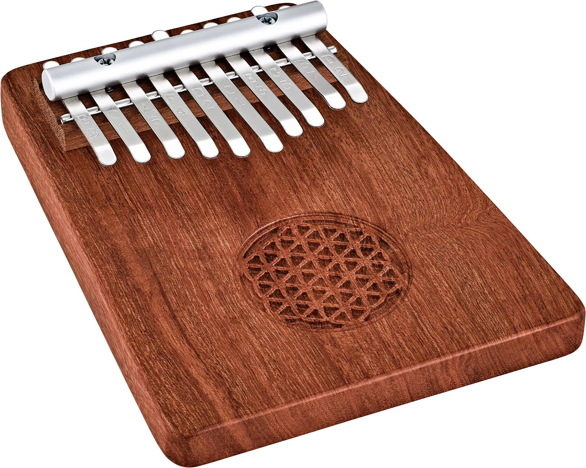 KL1002FOL Sonic Energy Solid "Flower of Life" Kalimba - 10 Töne / Sambesi-Mammutbaumholz