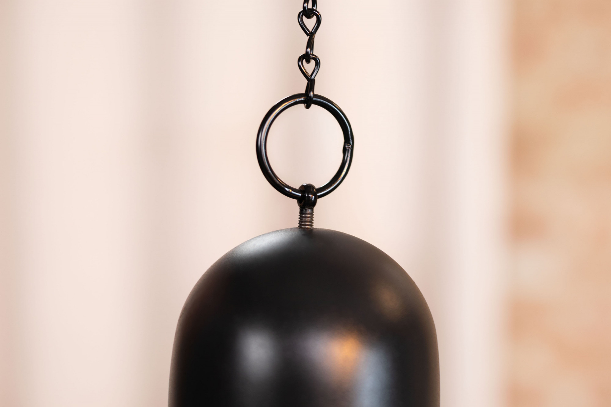 HIB18BK Sonic Energy Hanging Iron Bell, 18" / 45 cm, Black