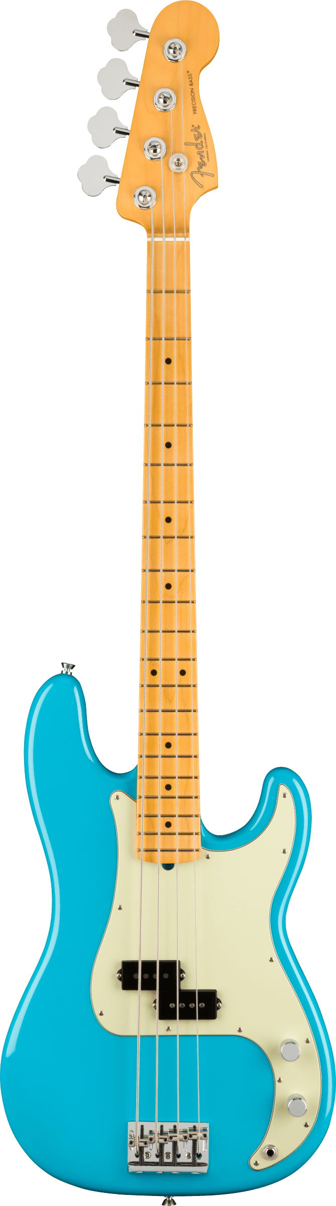 American Professional II Precision Bass Maple Fingerboard, Miami Blue