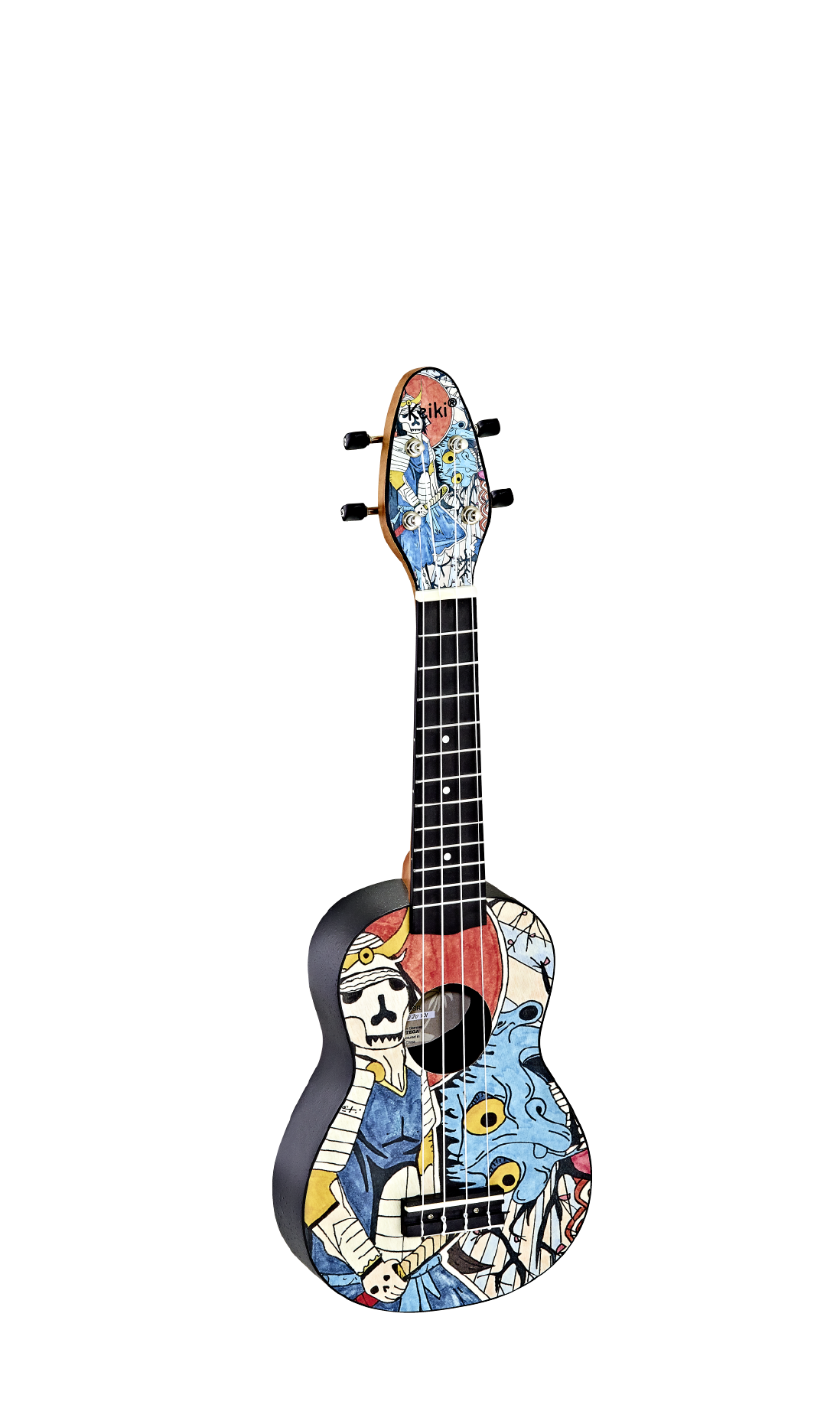 KEIKI Ukulelen Set "Samurai" inkl. Gymbag/H-Tuner/5 Picks/Gurt