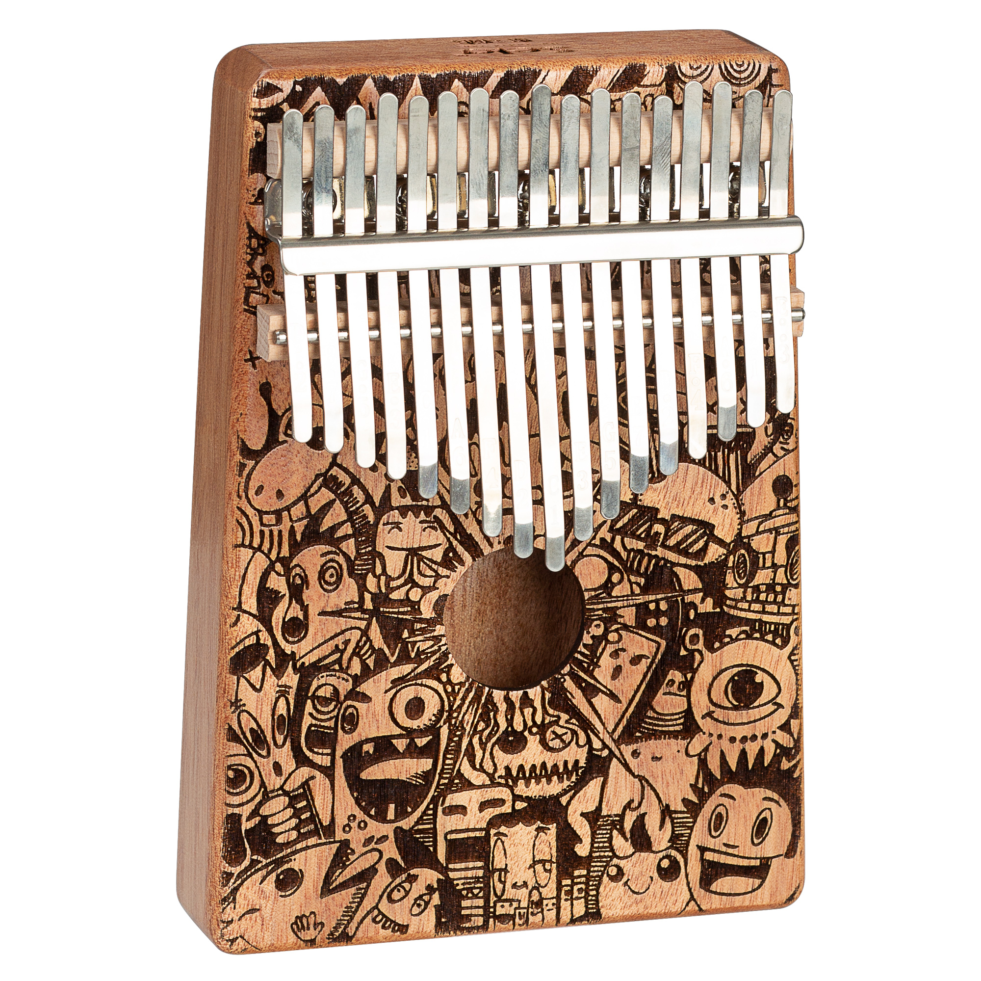 Art Series Kalimba 17 Little Monster Laser