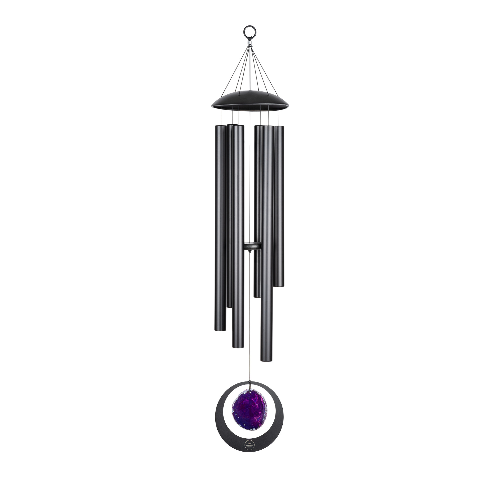 MCDT50ABK Sonic Energy Grey Agate Meditation Chime, 50" / 128 cm, 432 Hz, A Dur, Schwarz