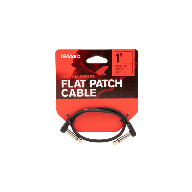 Custom Serie Flat Patch Kabel, 60cm 6,3mm Klinke,gewinkelt