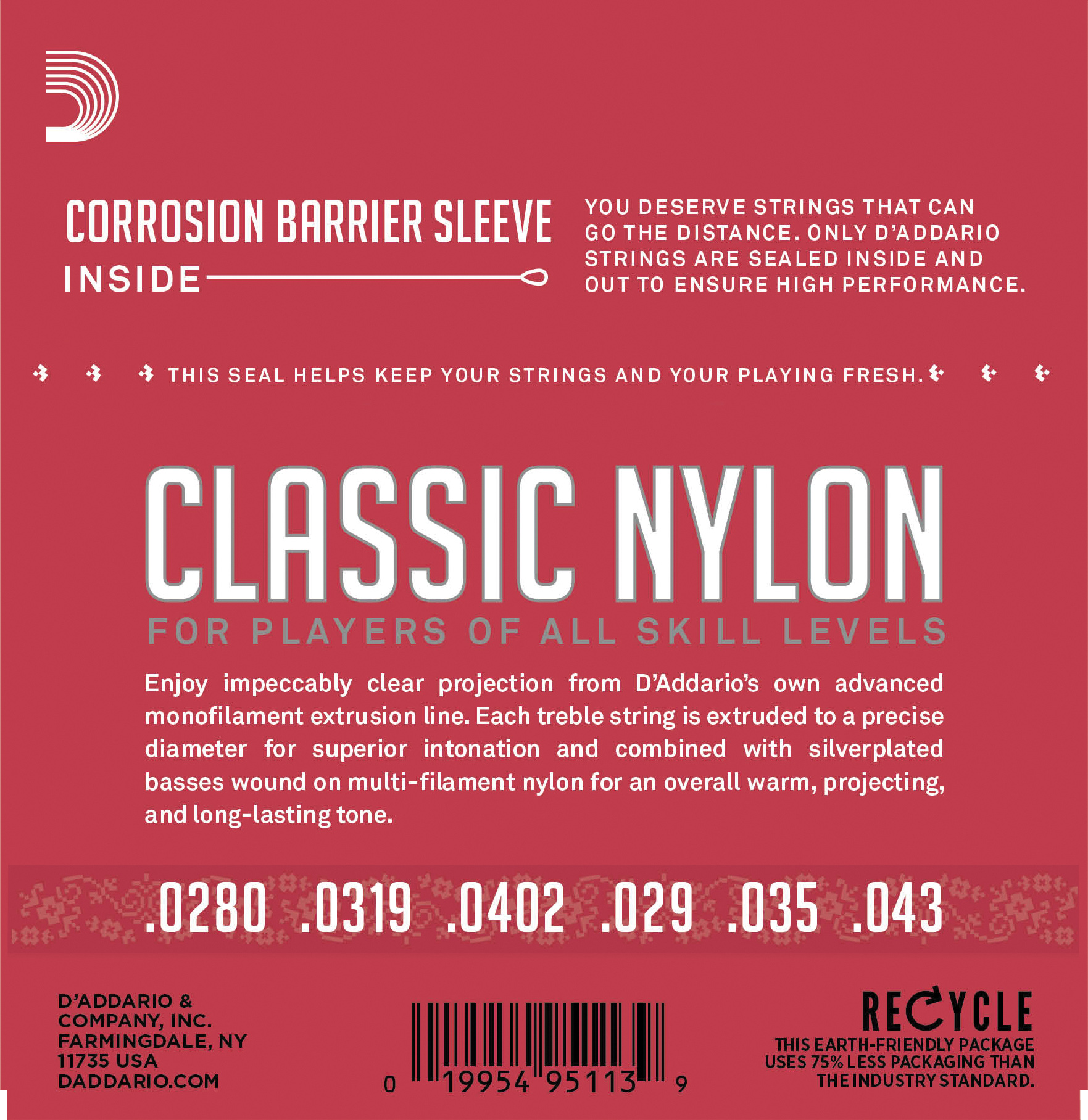 EJ27N Classic Nylon normal tension