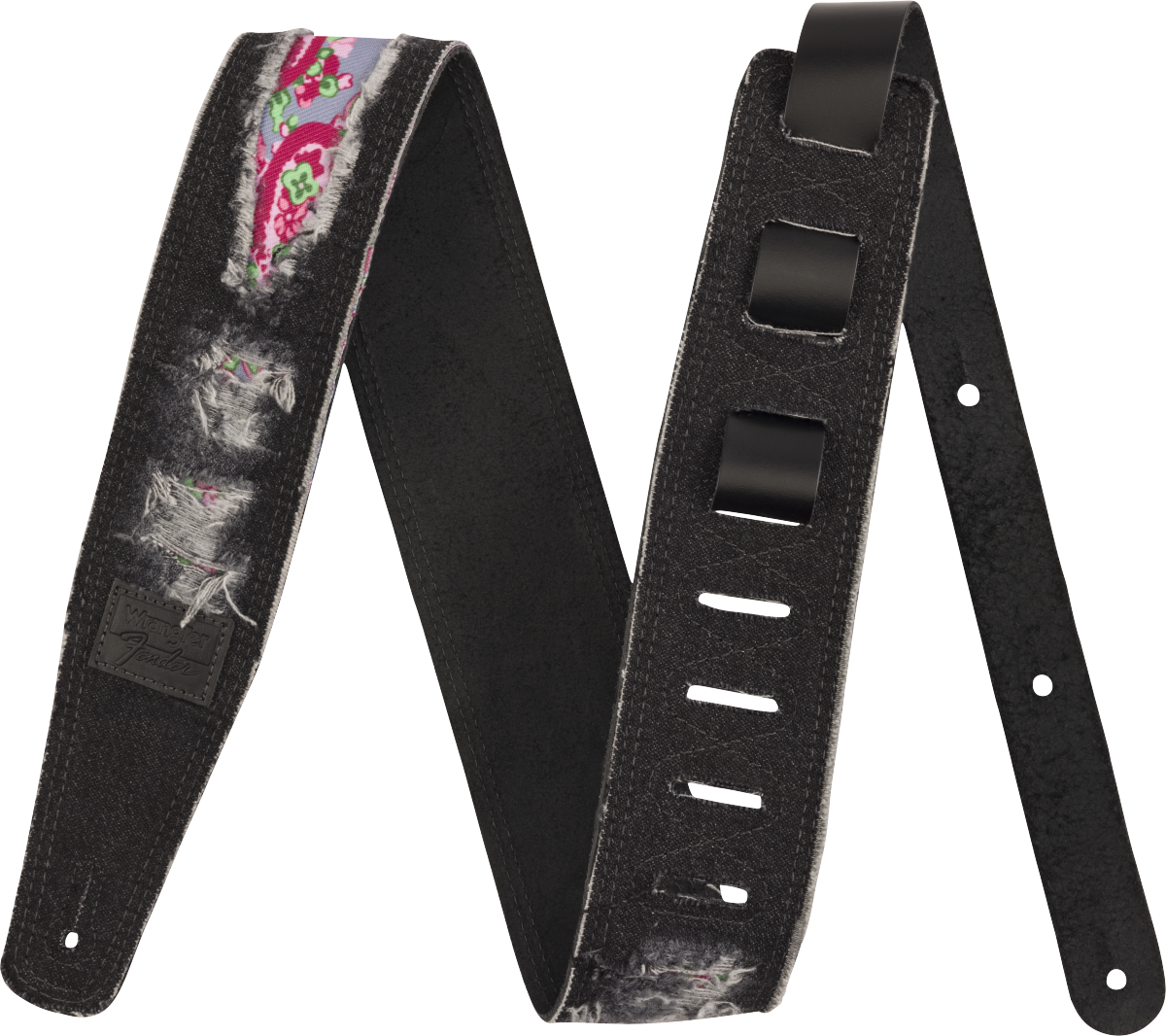 x Wrangler Ripped Denim Strap, Black