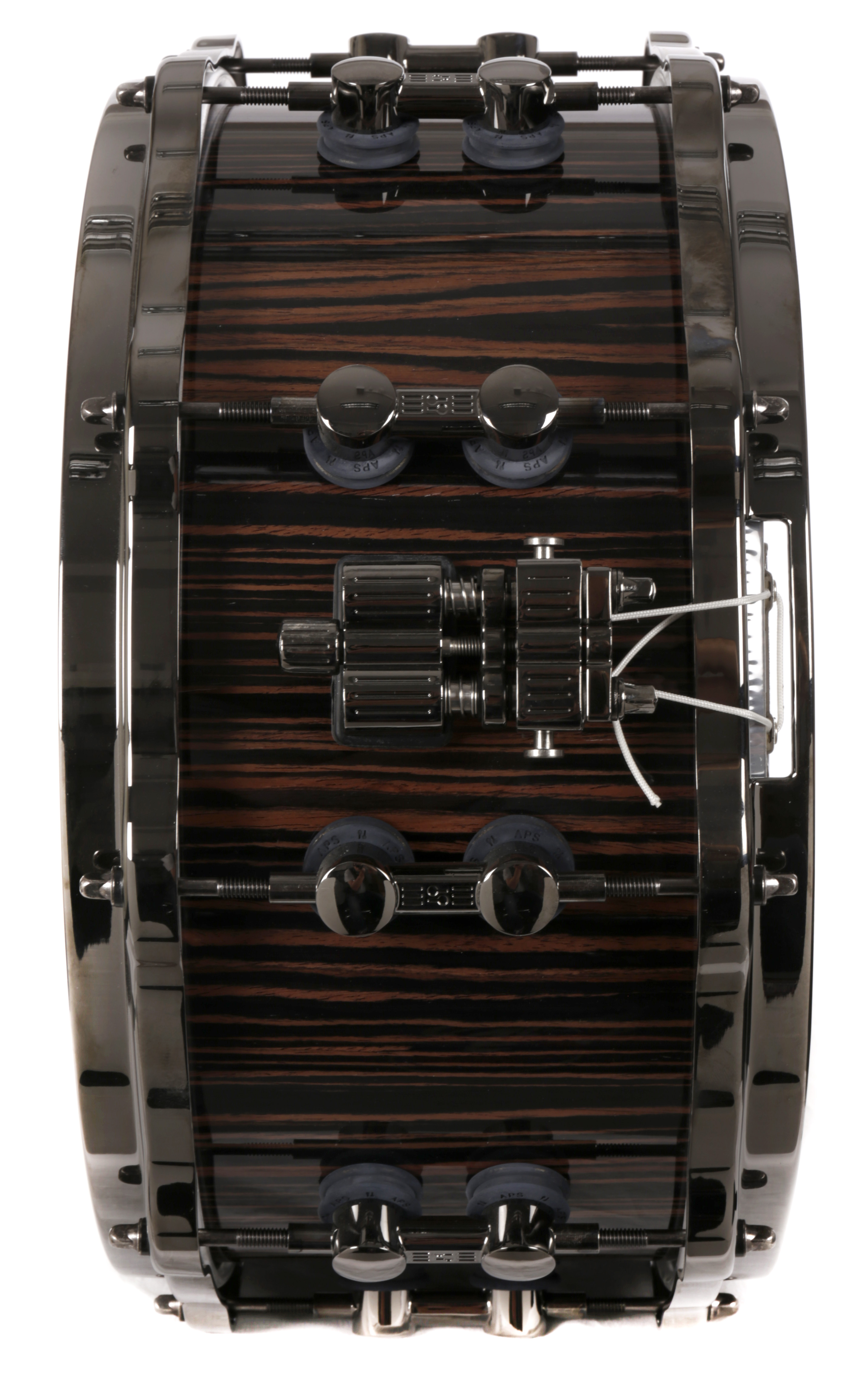 SQ2 Snare 14" x 6,5" Makassar Ebony Gloss / Black HW