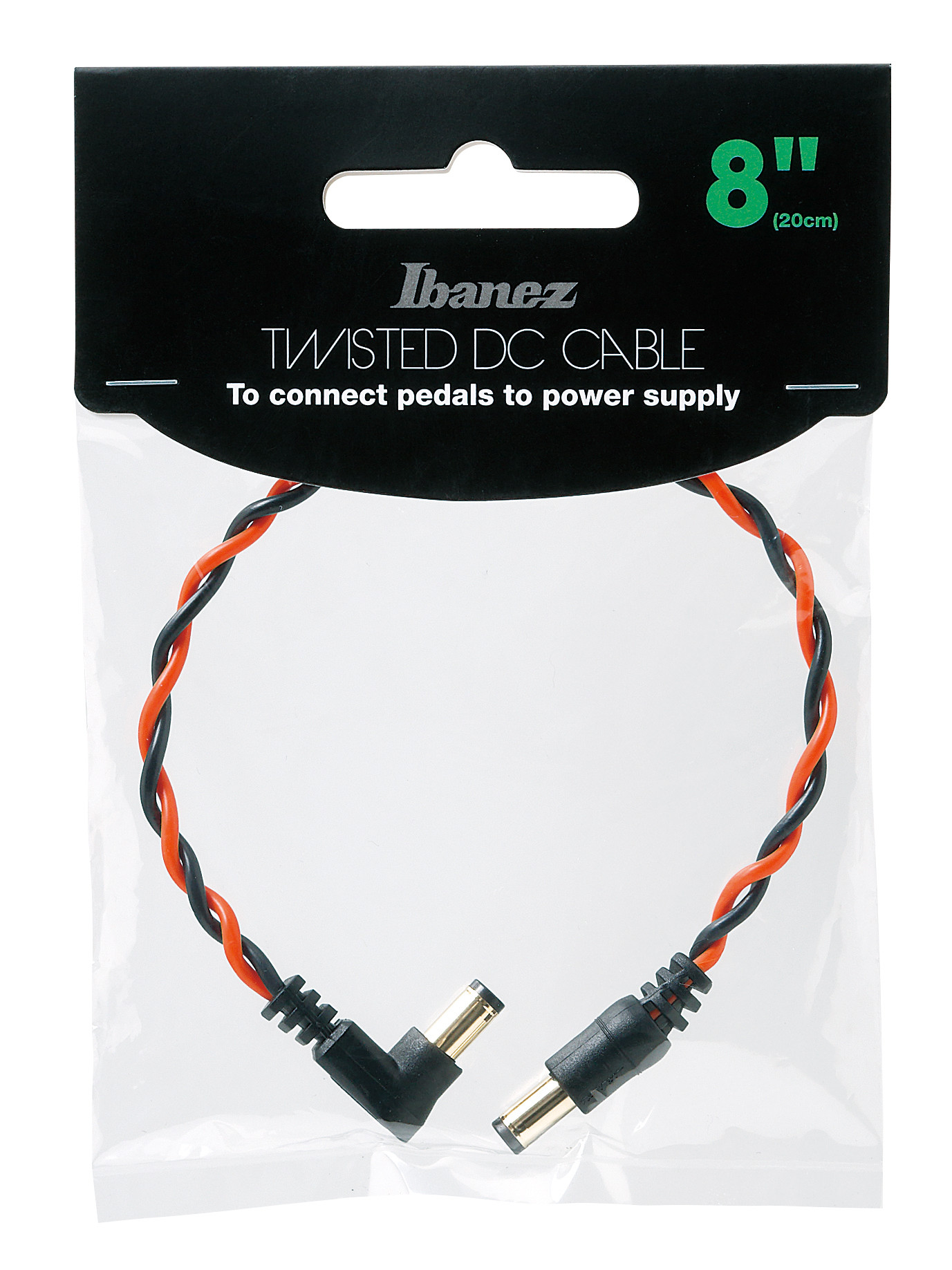 DC-Kabel schwarz & neonrot 20cm