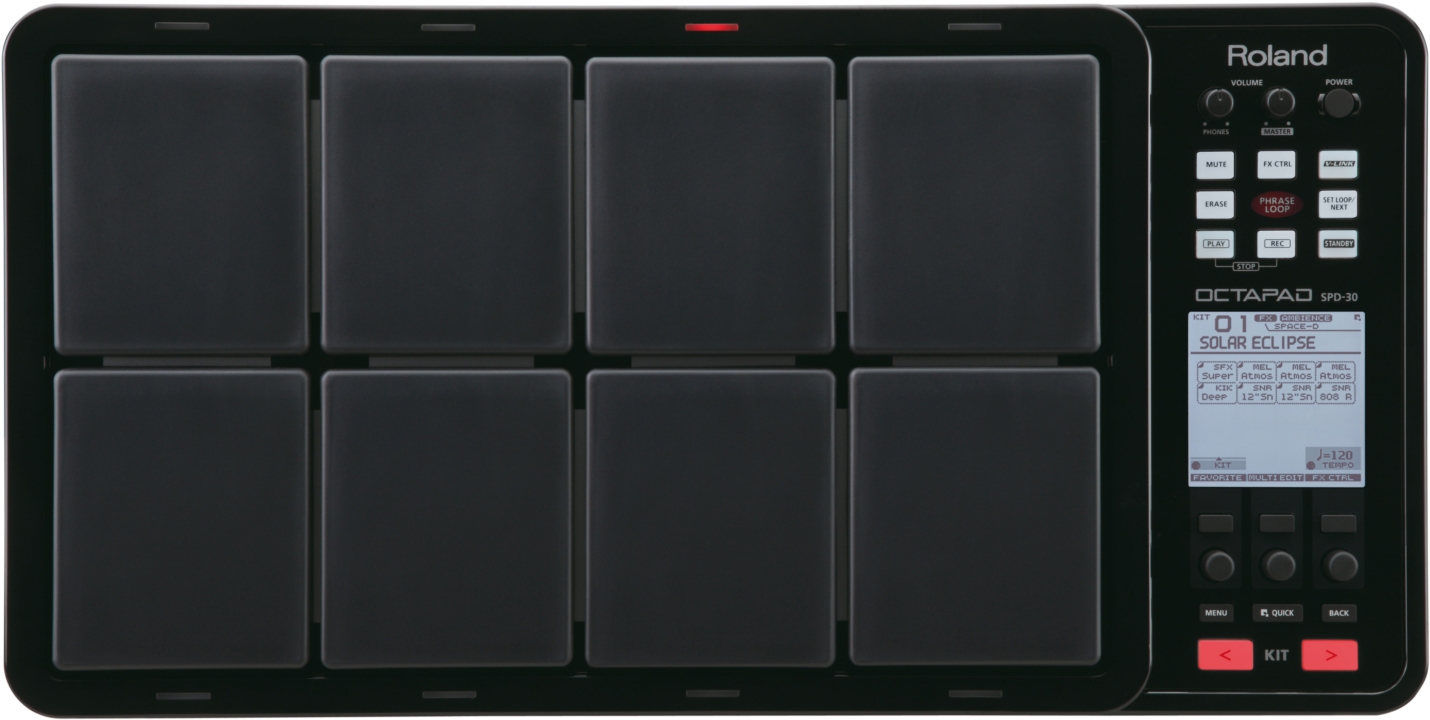 SPD-30-BK Octapad Schwarz Percussion Pad