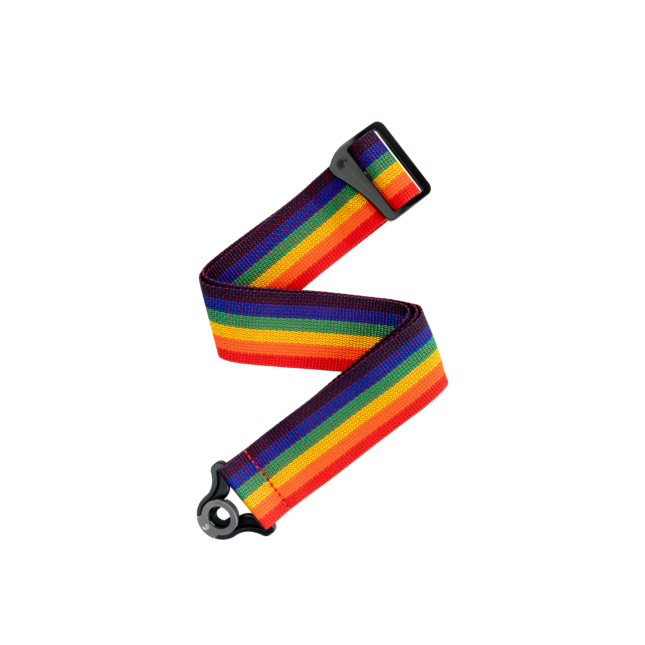 Auto Lock Polypro Guitar Strap Rainbow