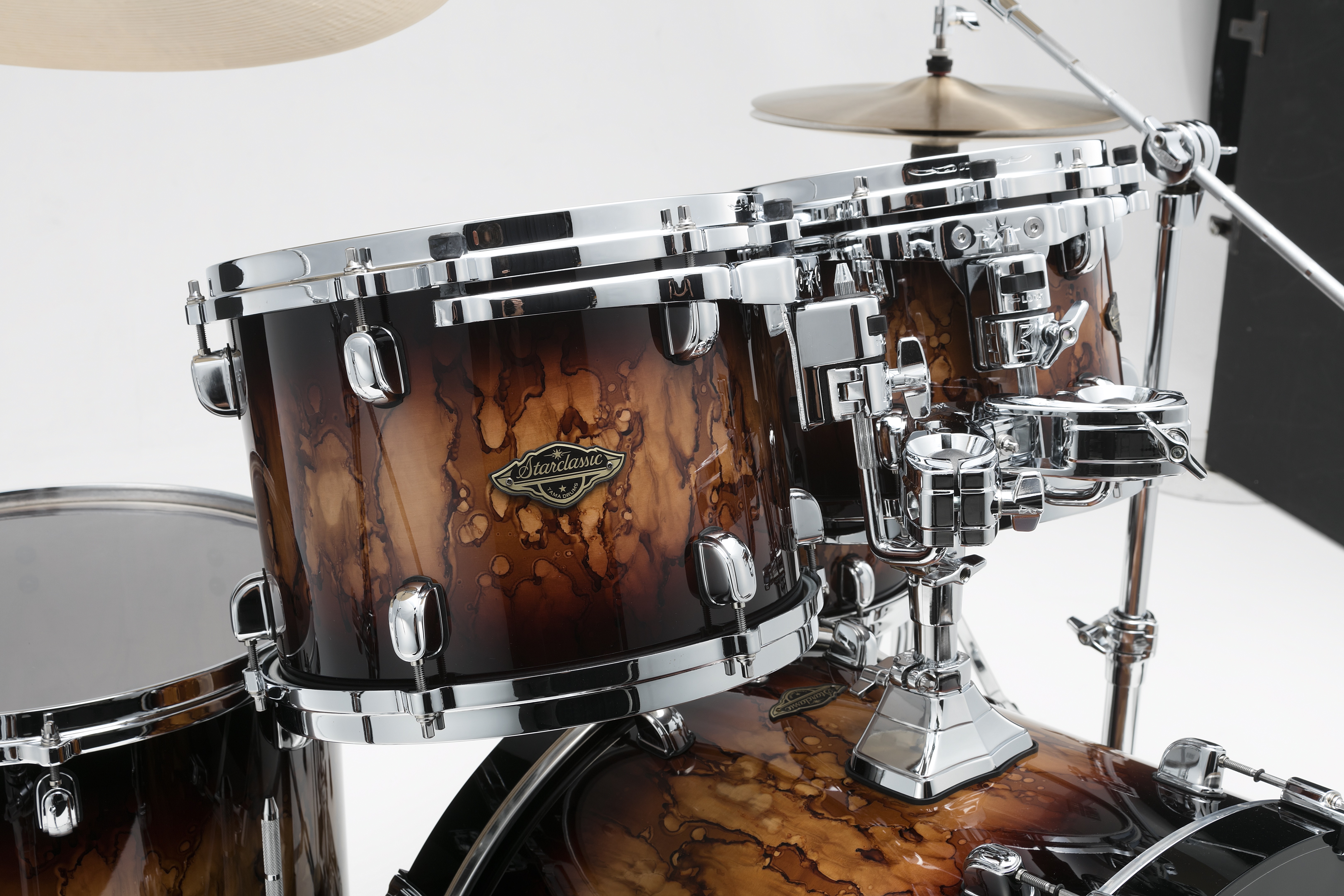 WBS42S-MBR Starclassic Lacquer Walnut/Birch Shell Kit 4 tlg. Molten Brown Burst/Chrom Hardwar