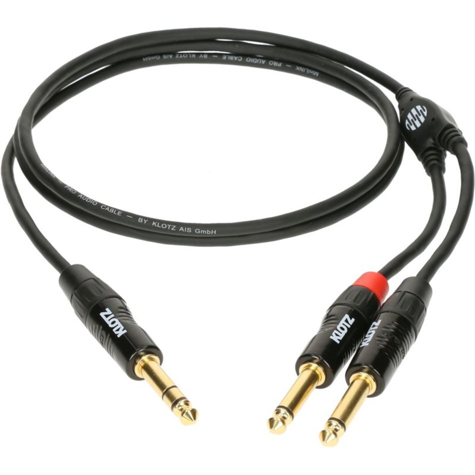 PRO Insertkabel 1,5m Jack 3p -2x Jack 2p