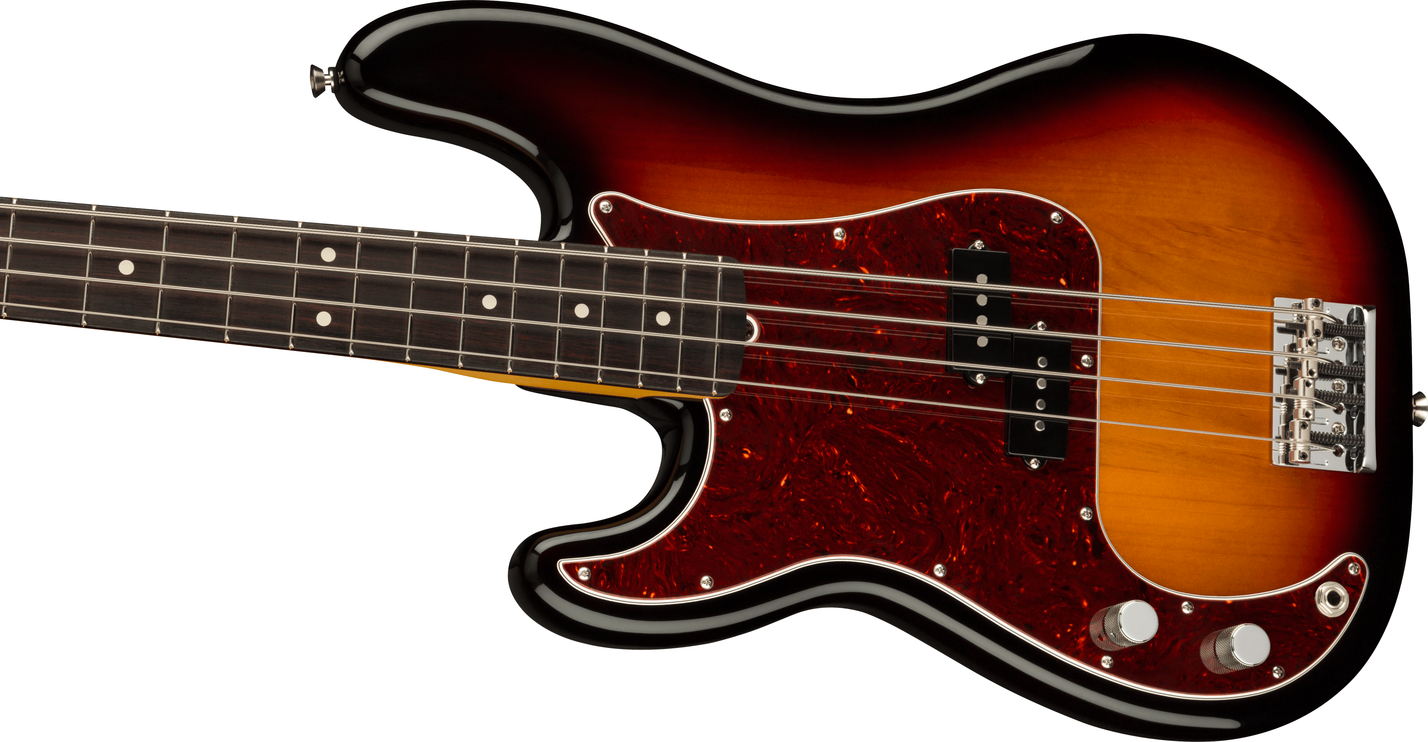 American Professional II Precision Bass Left-Hand Rosewood Fingerboard, 3-Color Sunburst