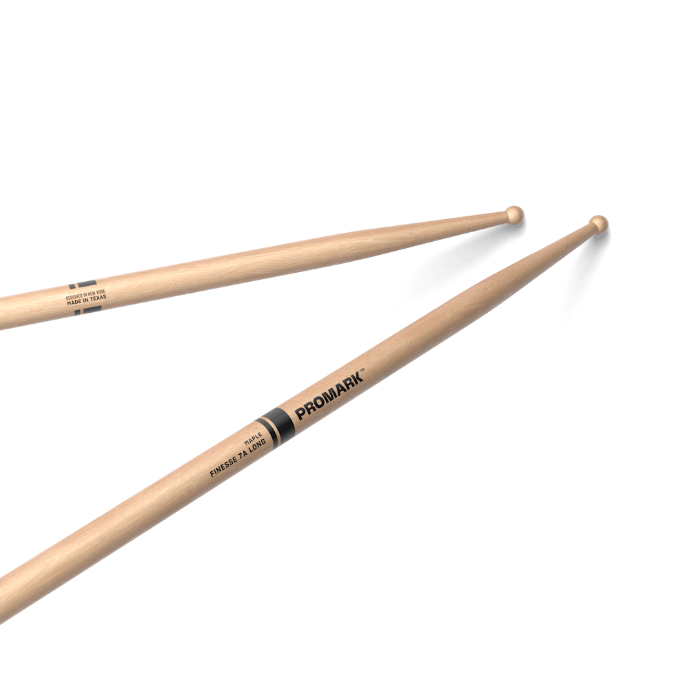 RBM535LRW Finesse 7A Long Maple Drumstick Small Round Wood Tip