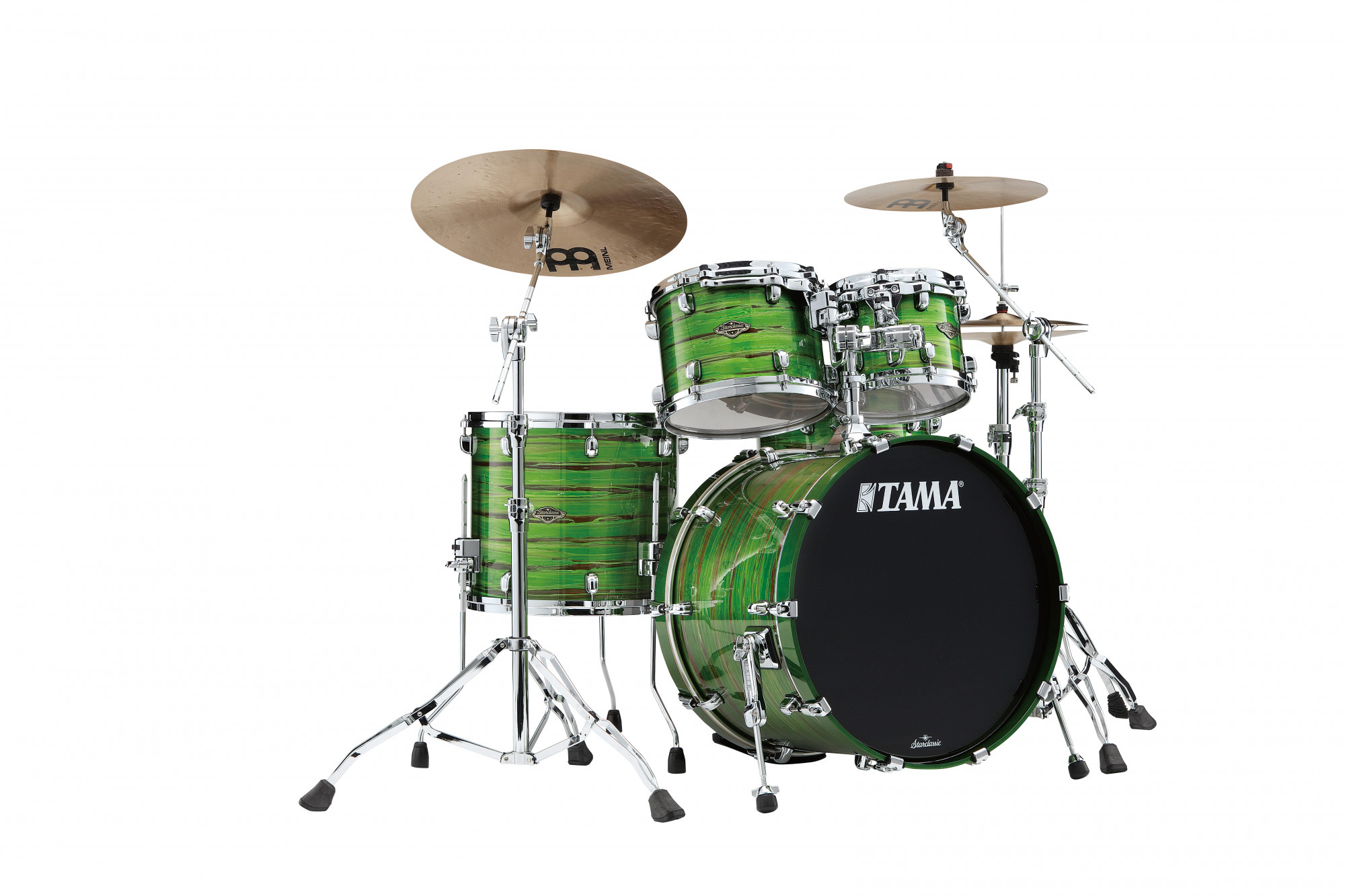 WBS42S-LSO Starclassic Lacquer Walnut/Birch Shell Kit 4 tlg. - Lacquer Shamrock Oyster/Chrom HW