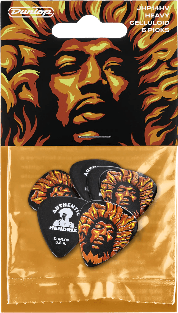 Plektrum Jimi Hendrix Fire, heavy, Player's Pack 6 Stck.