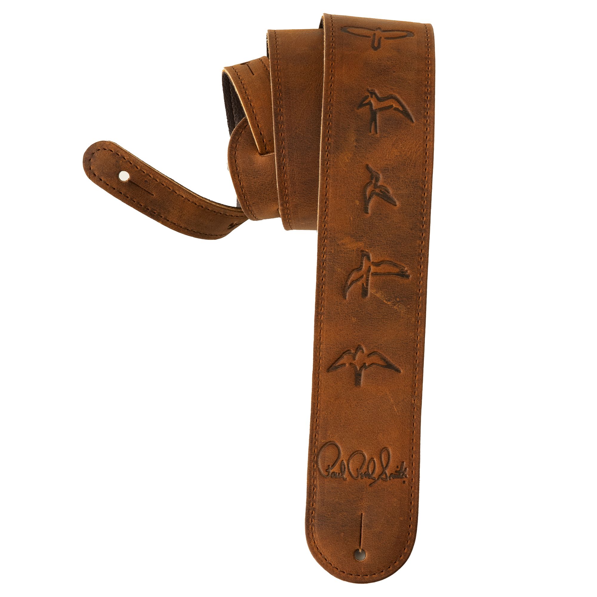 Leather Birds Strap, Distressed Brown