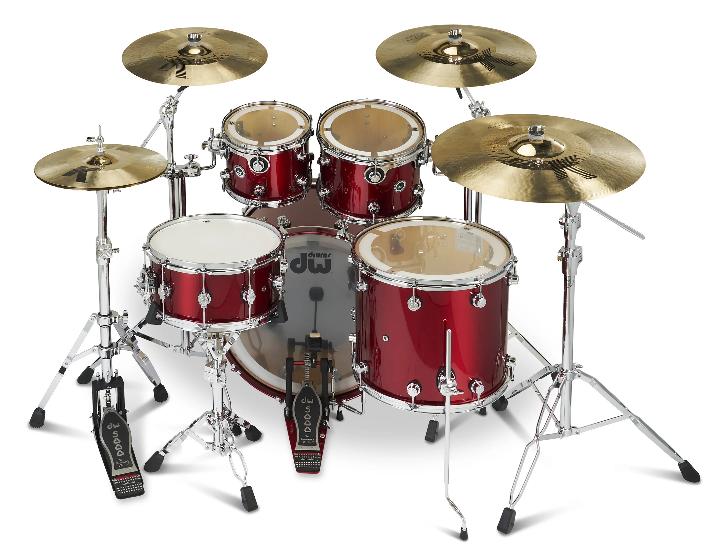 DWe 5-tlg Set/4-tlg Becken-Set/6-tlg Hardware Black Cherry Metallic / Midnight Blue Metallic