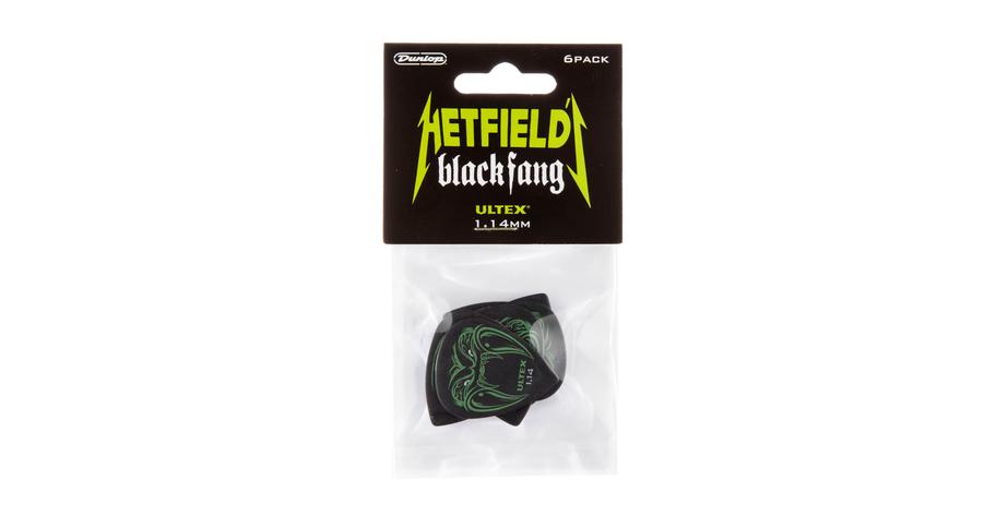 Ultex Hetfield's Black Fang Picks, Player's Pack 6 pcs., black 1.14 mm