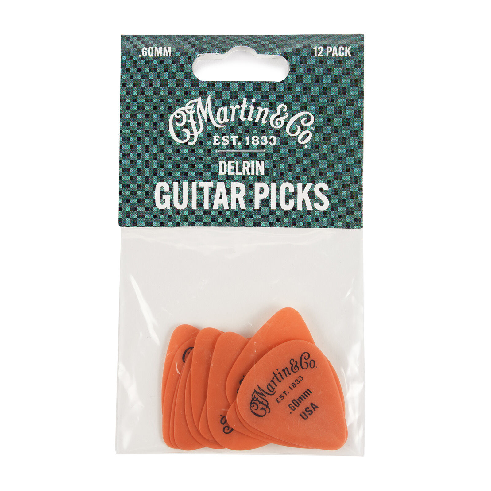 Delrin Picks 0.60 mm orange 12 Stück