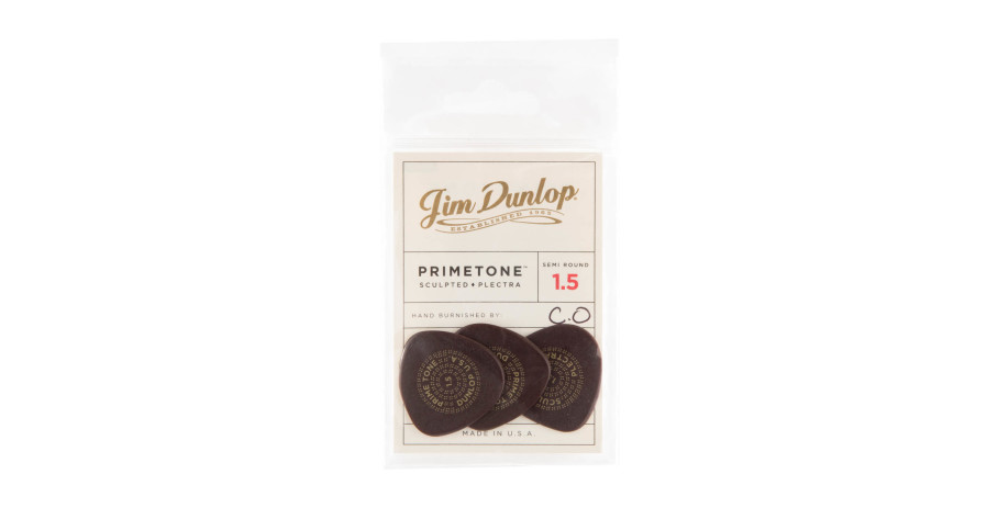 Dunlop Primetone Semi Round Picks, smooth, Player's Pack, 3 pcs., dark brown, 1.50 mm