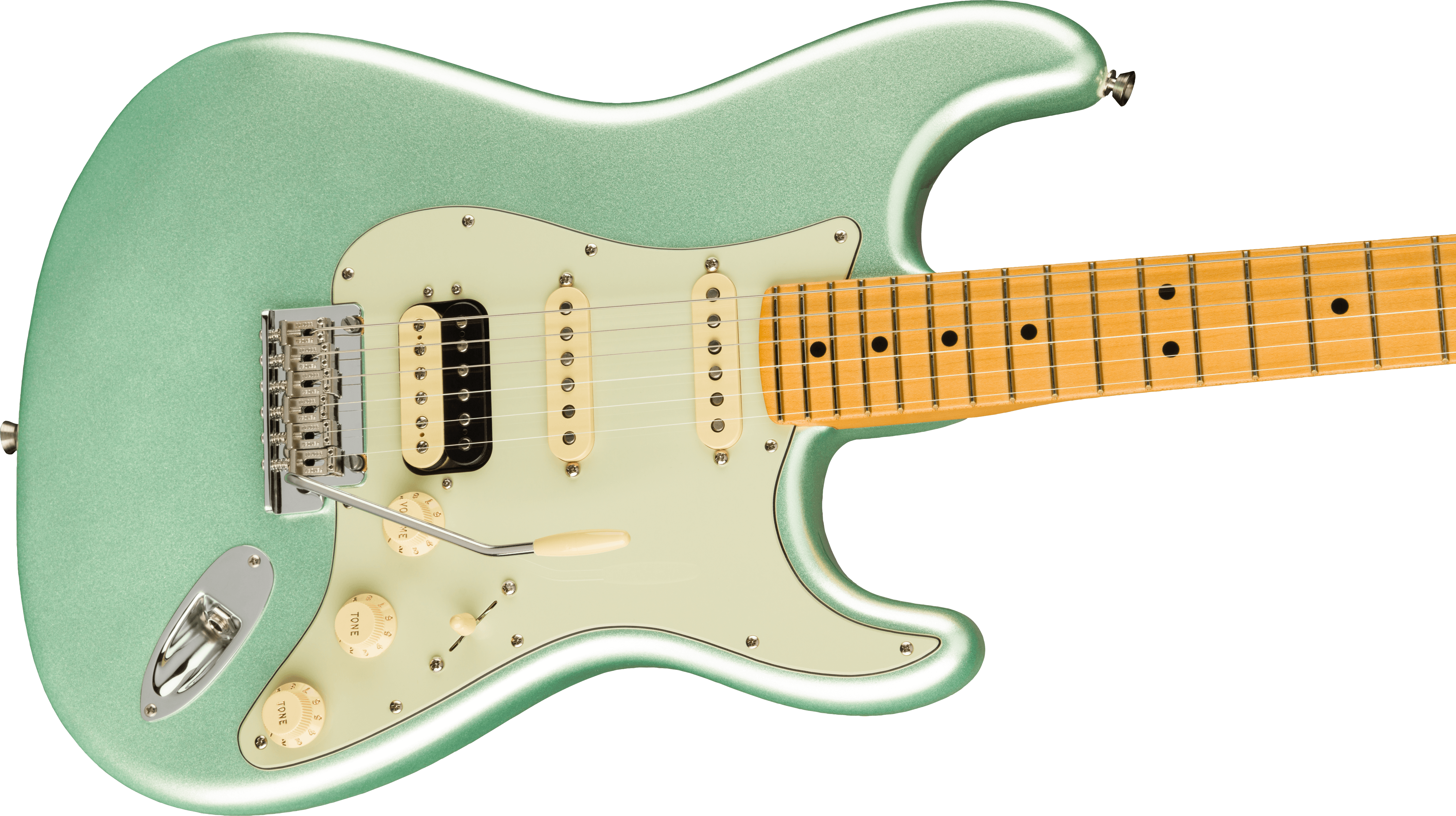 American Professional II Stratocaster HSS Maple Fingerboard, Mystic Surf Green