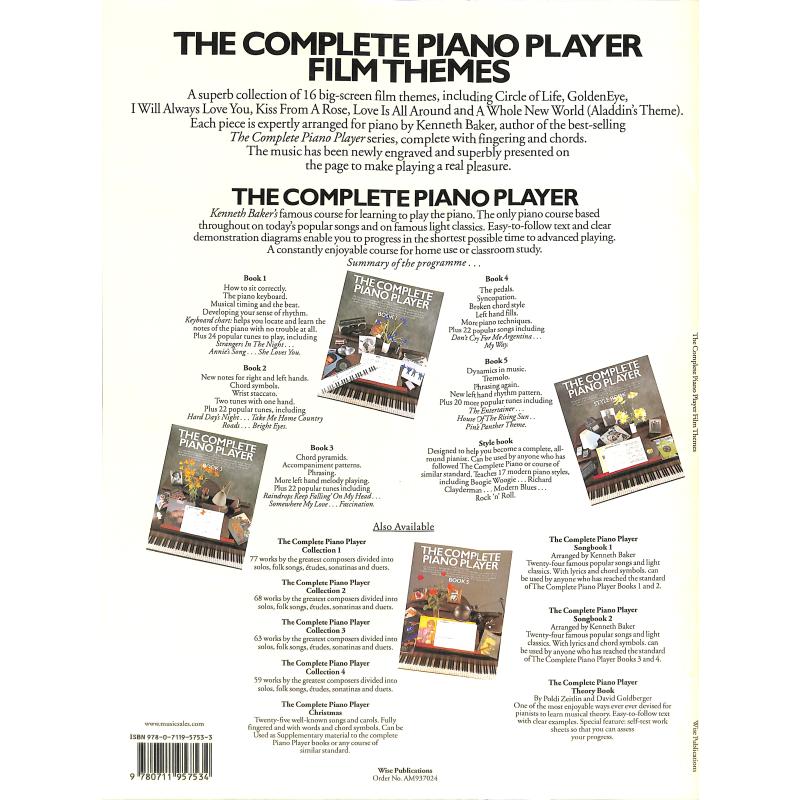 Complete piano player - film themes