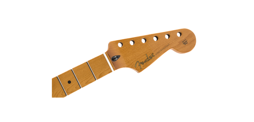 Roasted Maple Stratocaster® Neck 22 Jumbo Frets, 12", Maple, Flat Oval Shape