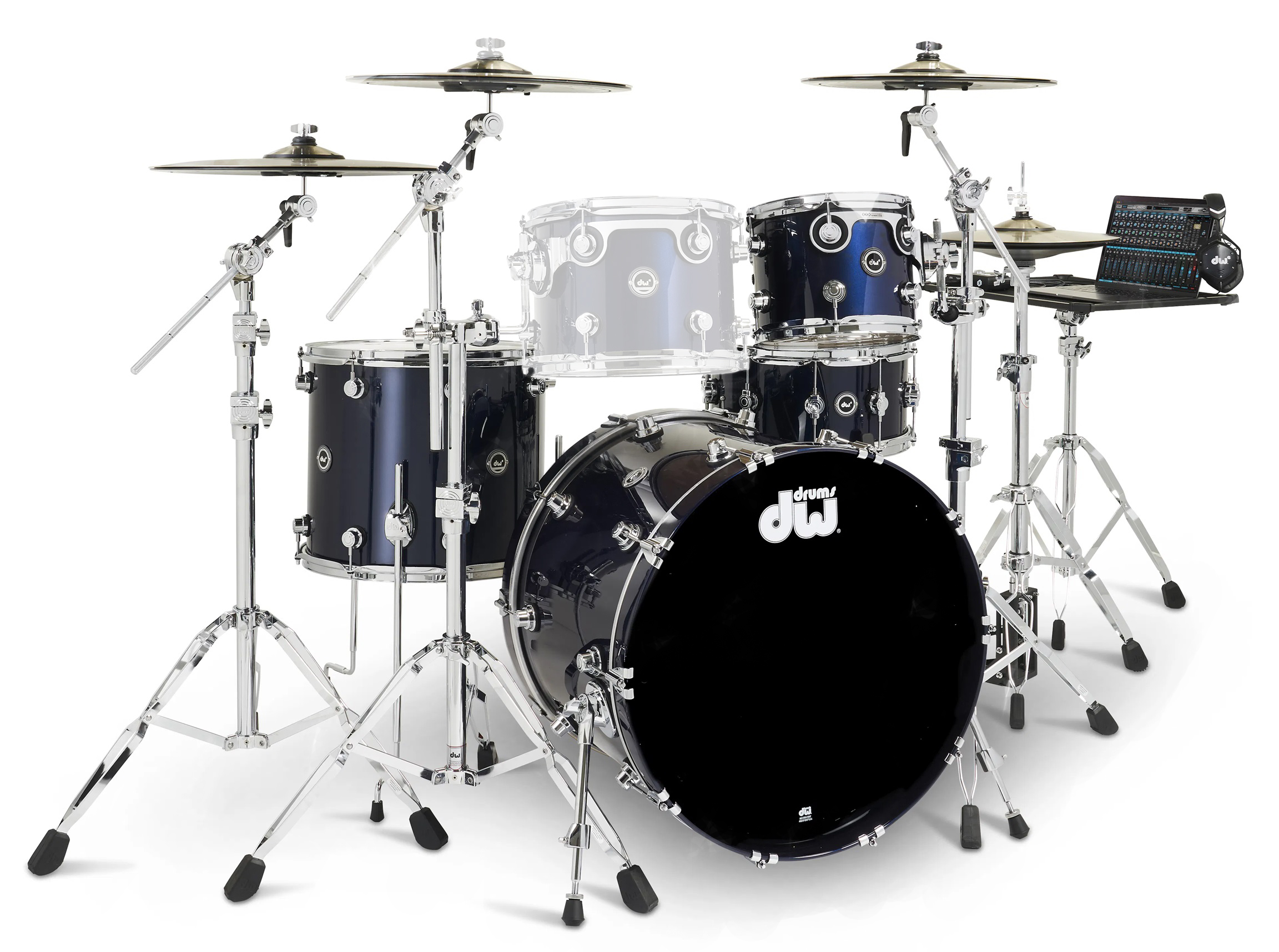 DWe 4-tlg Set/4-tlg Becken Set/6-tlg Hardware Midnight Blue Metallic / Black Cherry Metallic