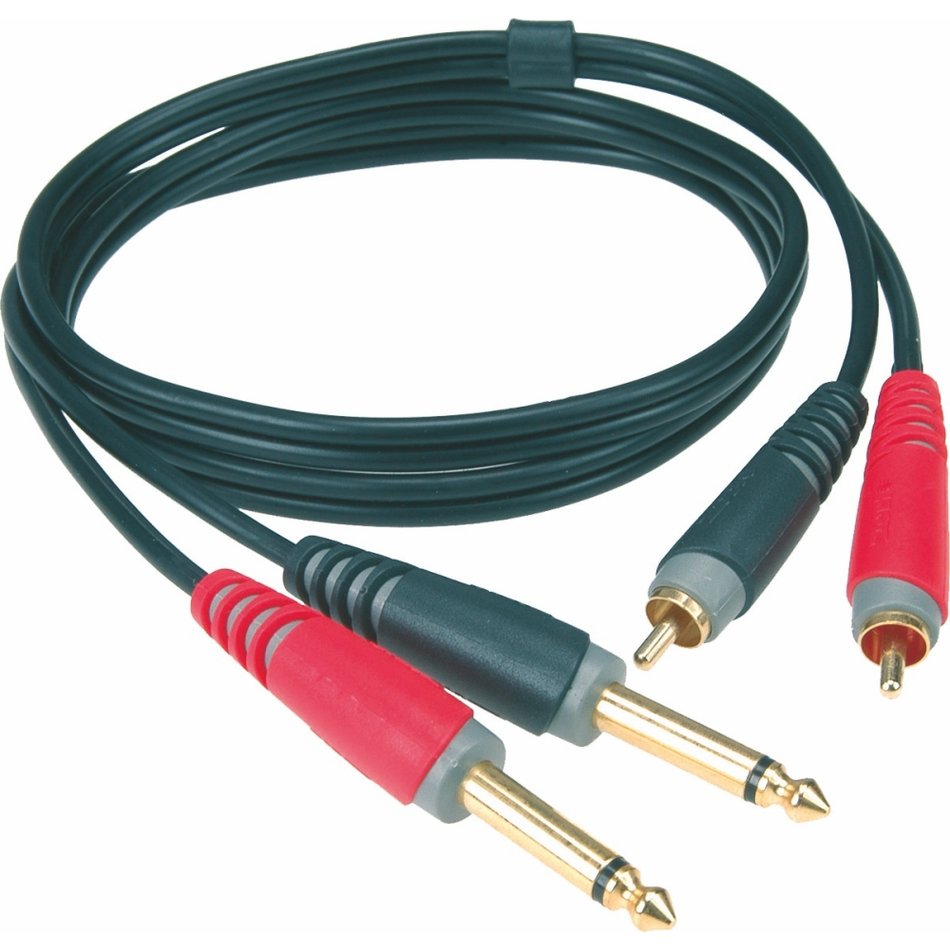 AT-CJ0100 Twin Kabel Klinke - Cinch (RCA) 1m