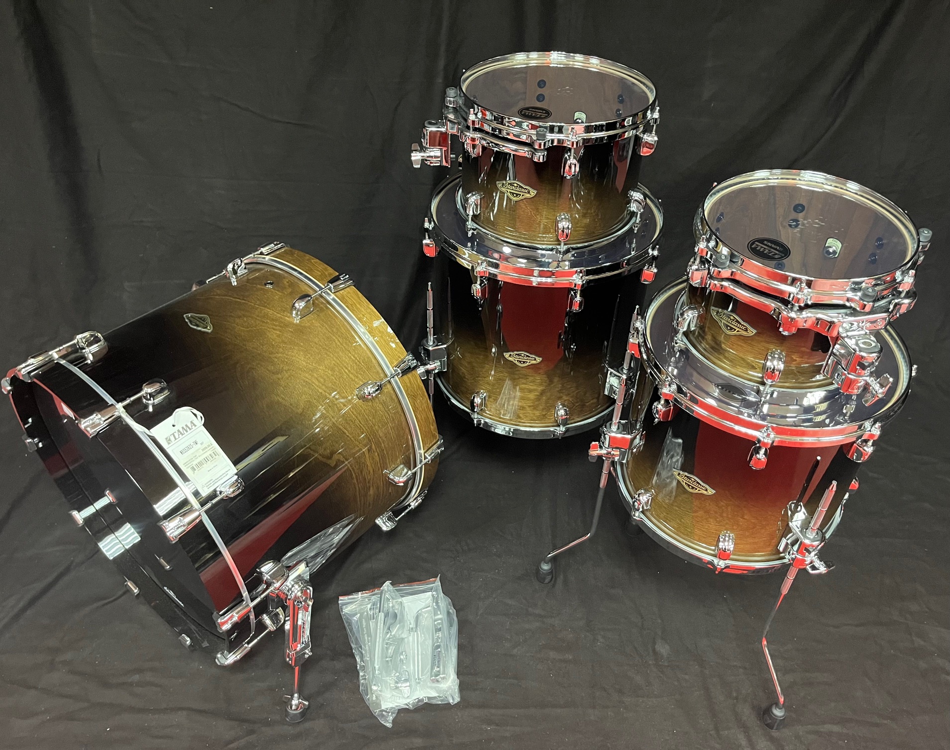 WBS52RZS-TMF Starclassic Lacquer Walnut/Birch Shell Kit 5 tlg. - Transparent Mocha Fade/Chrom Hardware