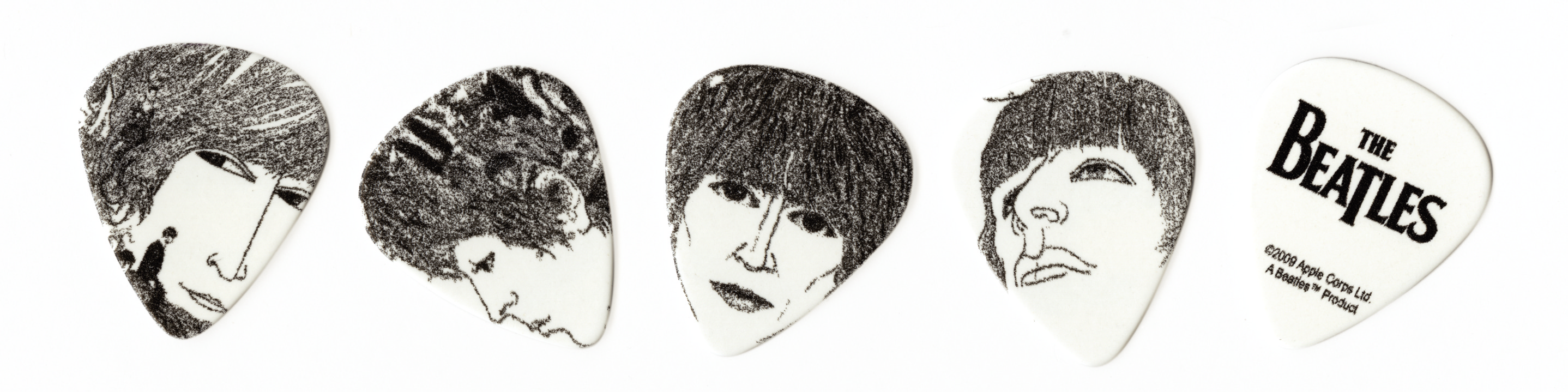 Beatles Collectible, heavy Picks Guitar 10er Pack in Weis