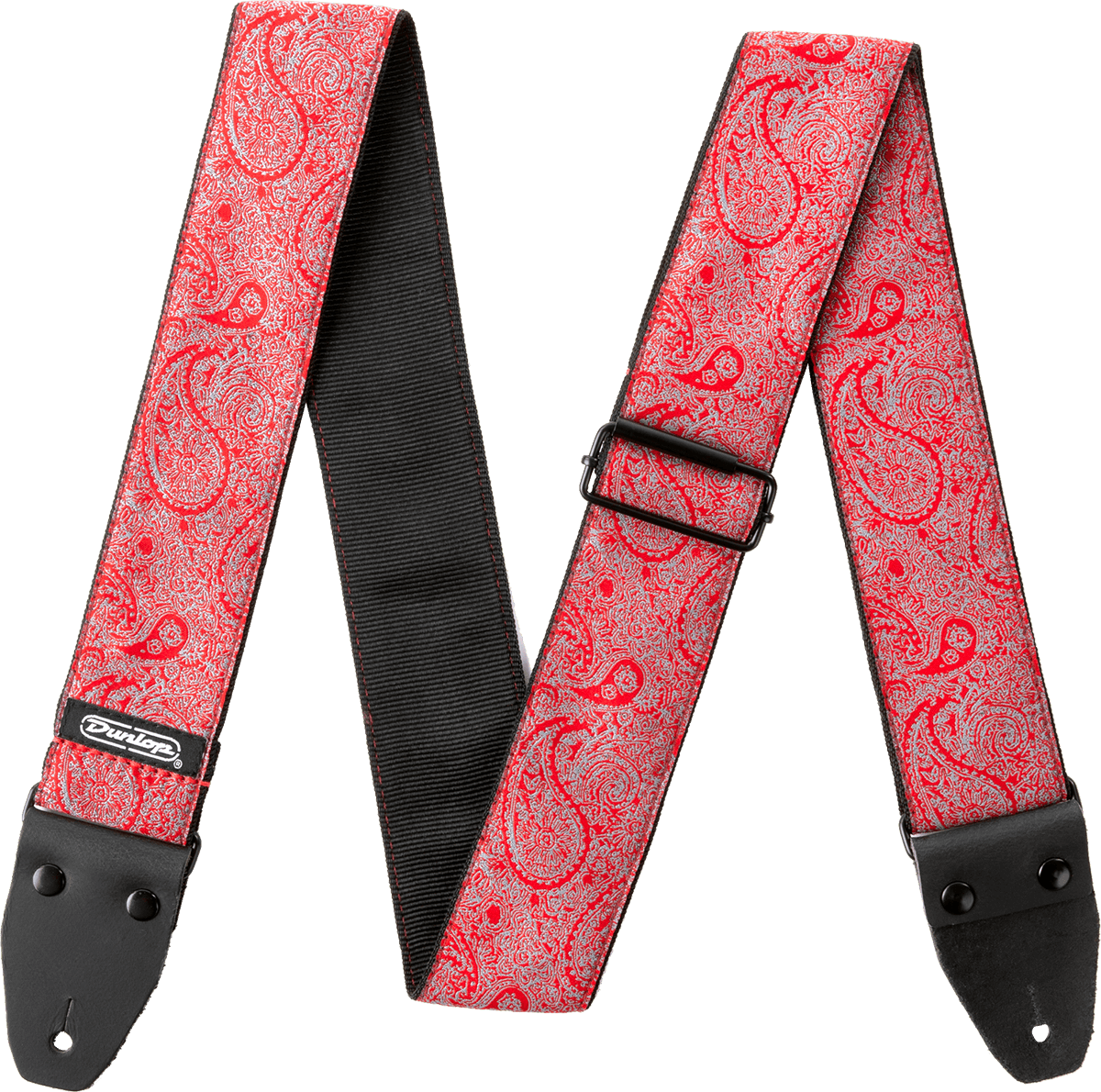 Gitarrengurt Jacquard - Paisley Red