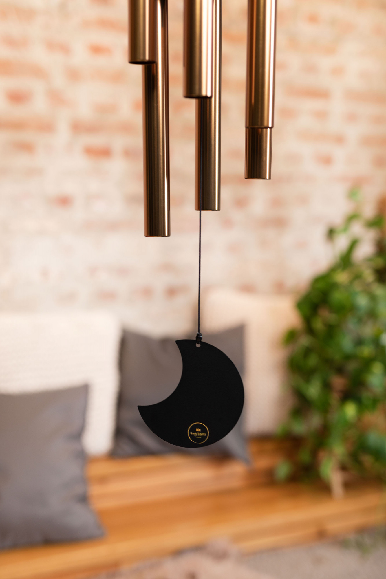 MMC44B Sonic Energy Moon Meditation Chime, 44" / 110 cm, 432 Hz, Runder Bogendeckel, Bronze