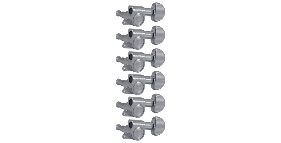 205C6 Mini Rotomatics with Round Button 6-in-Line, Bass Side (Left) - Chrome