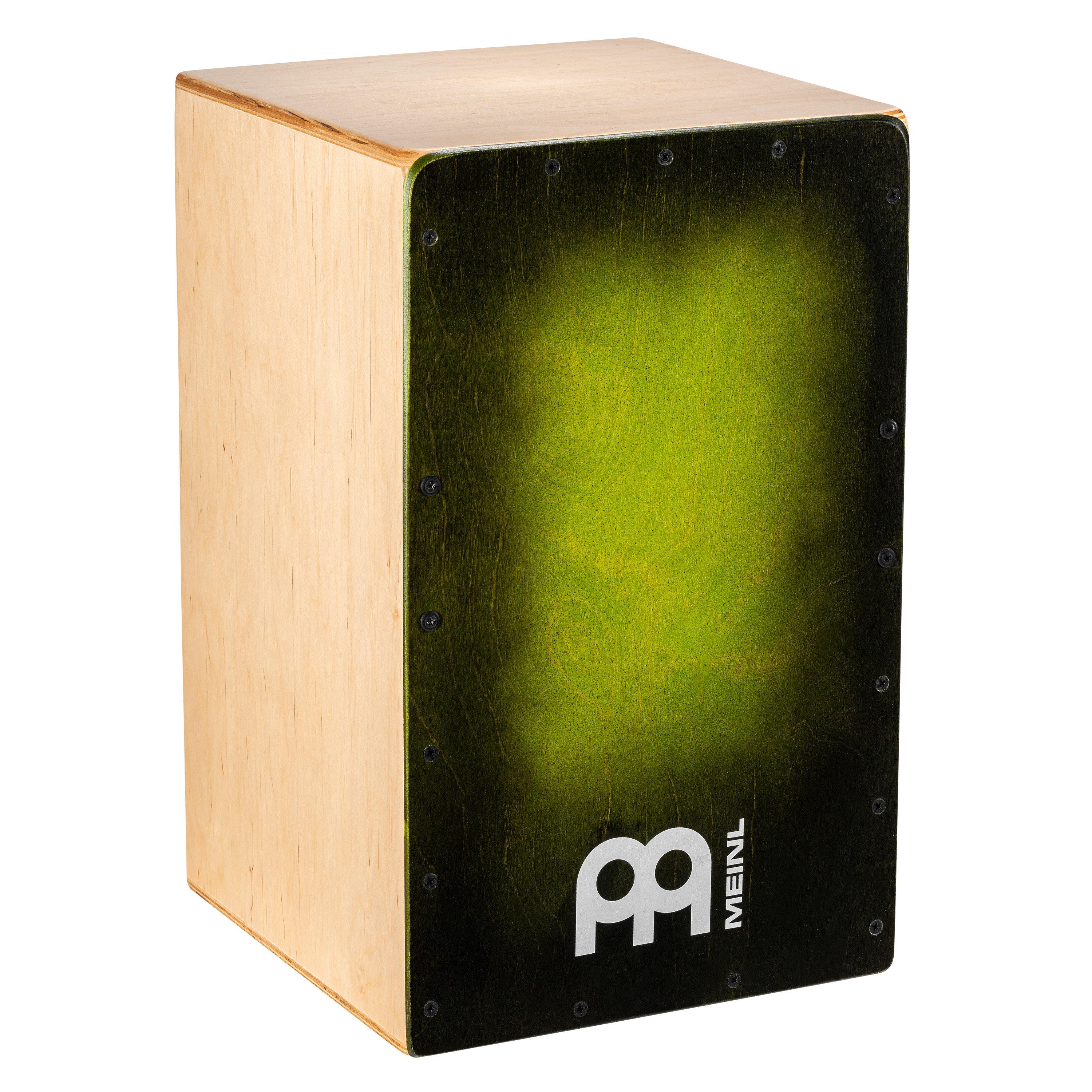 SC100GRB Snarecraft 100 Cajon Almond, Green Burst