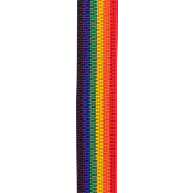 Auto Lock Polypro Guitar Strap Rainbow