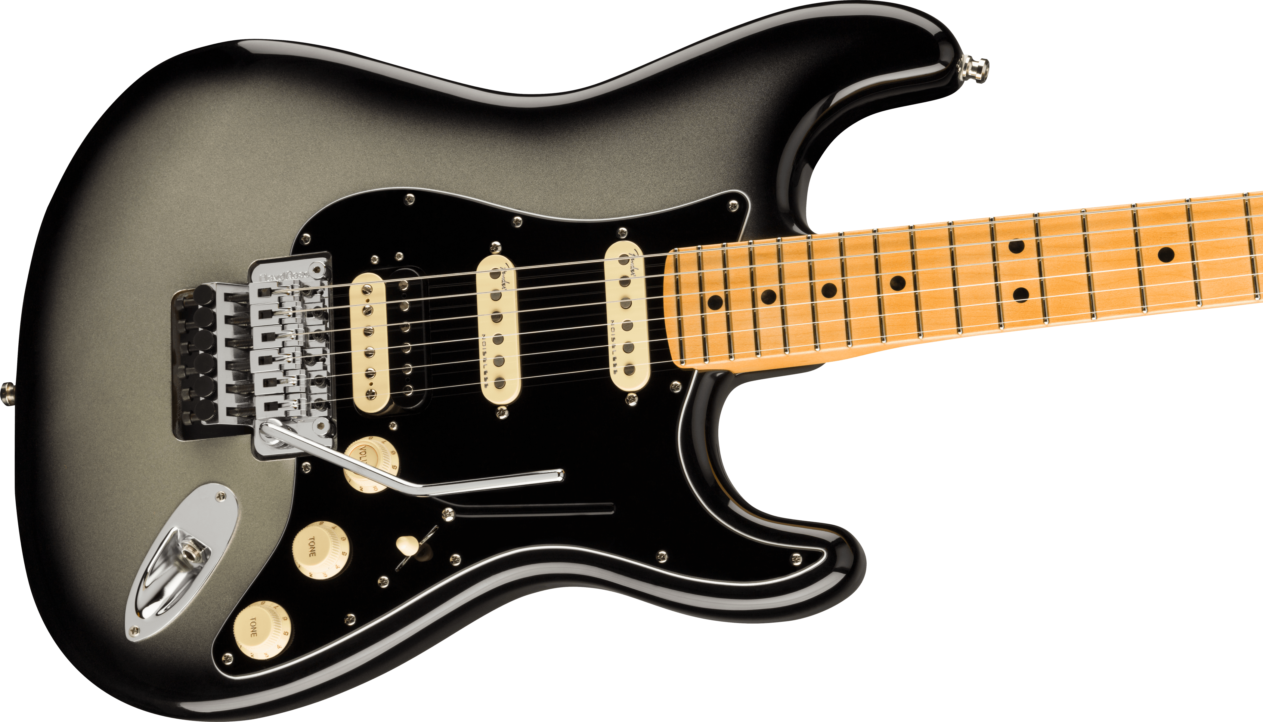 Ultra Luxe Stratocaster Floyd Rose HSS Maple Fingerboard, Silverburst