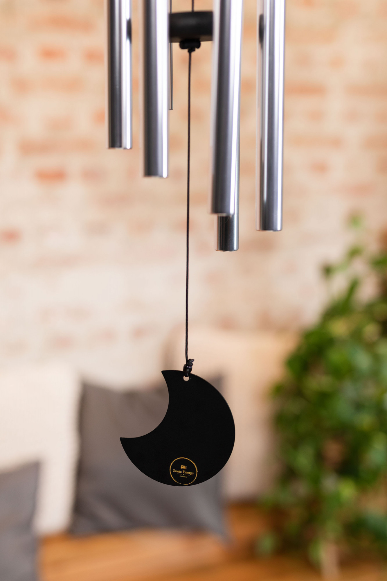 MMC32S Sonic Energy Moon Meditation Chime, 32" / 80 cm, 432 Hz, Runder Bogendeckel, Silber