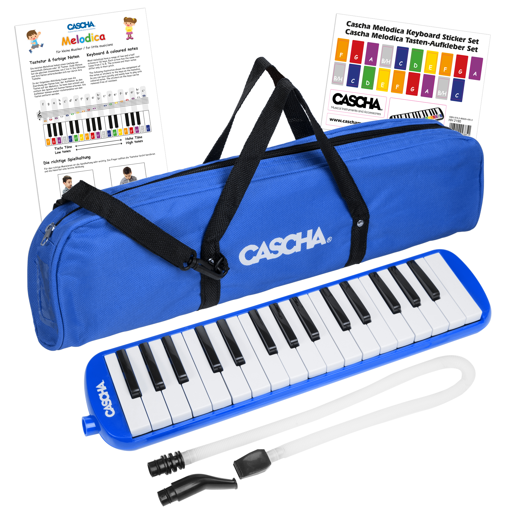 Melodica Set blau inkl. Schule, CD