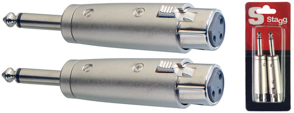 XLR Female-Klinke 6,3mm Stecker mono Adapter