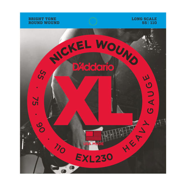 EXL230 nickel round wound long scale, 055-110