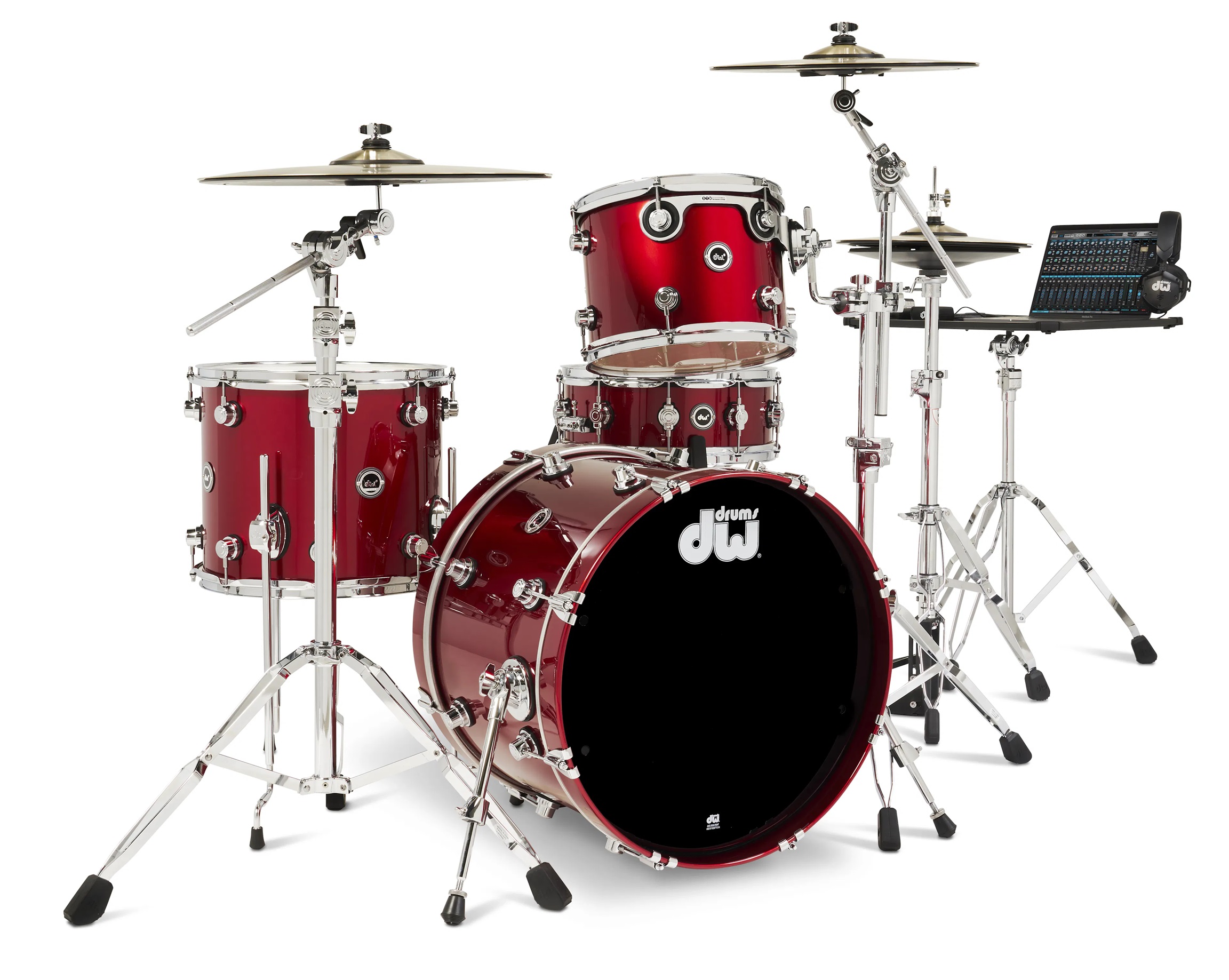 DWe 4-tlg Set/3-tlg Becken Set/5-tlg Hardware Midnight Blue Metallic / Black Cherry Metallic