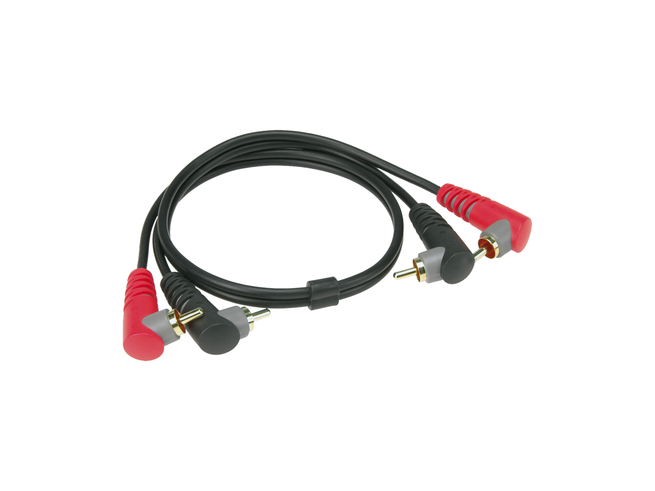 AT-CCA0200 Twin Kabel mit gewinkelten Cinch Steckern 2m