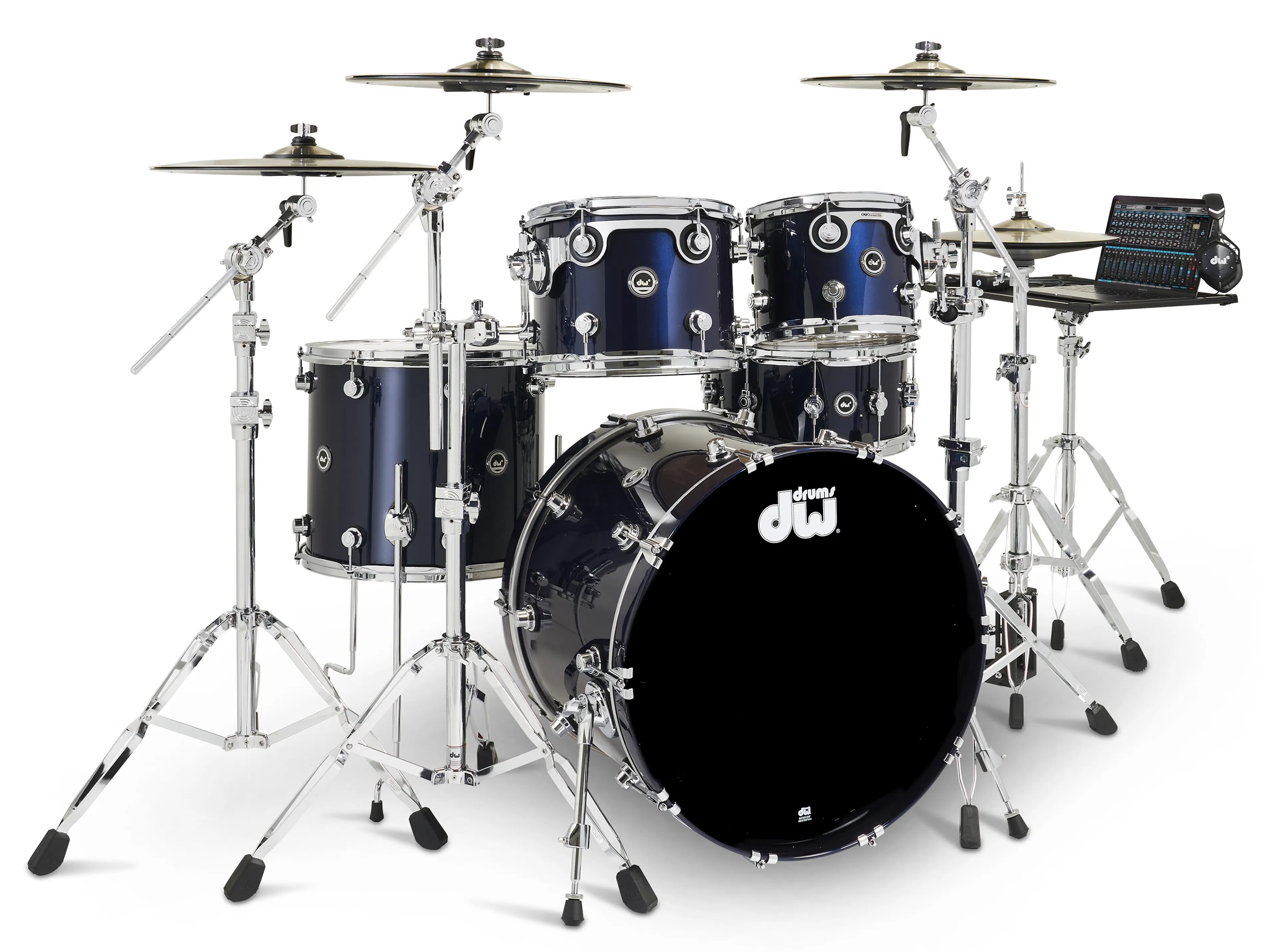 DWe 5-tlg Set/4-tlg Becken-Set/6-tlg Hardware Black Cherry Metallic / Midnight Blue Metallic