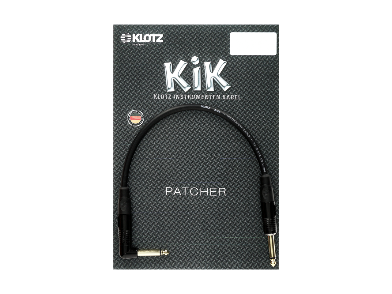 Kik Patchkabel, Pedal Patcher 30cm Winkelstecker, Goldkontakt